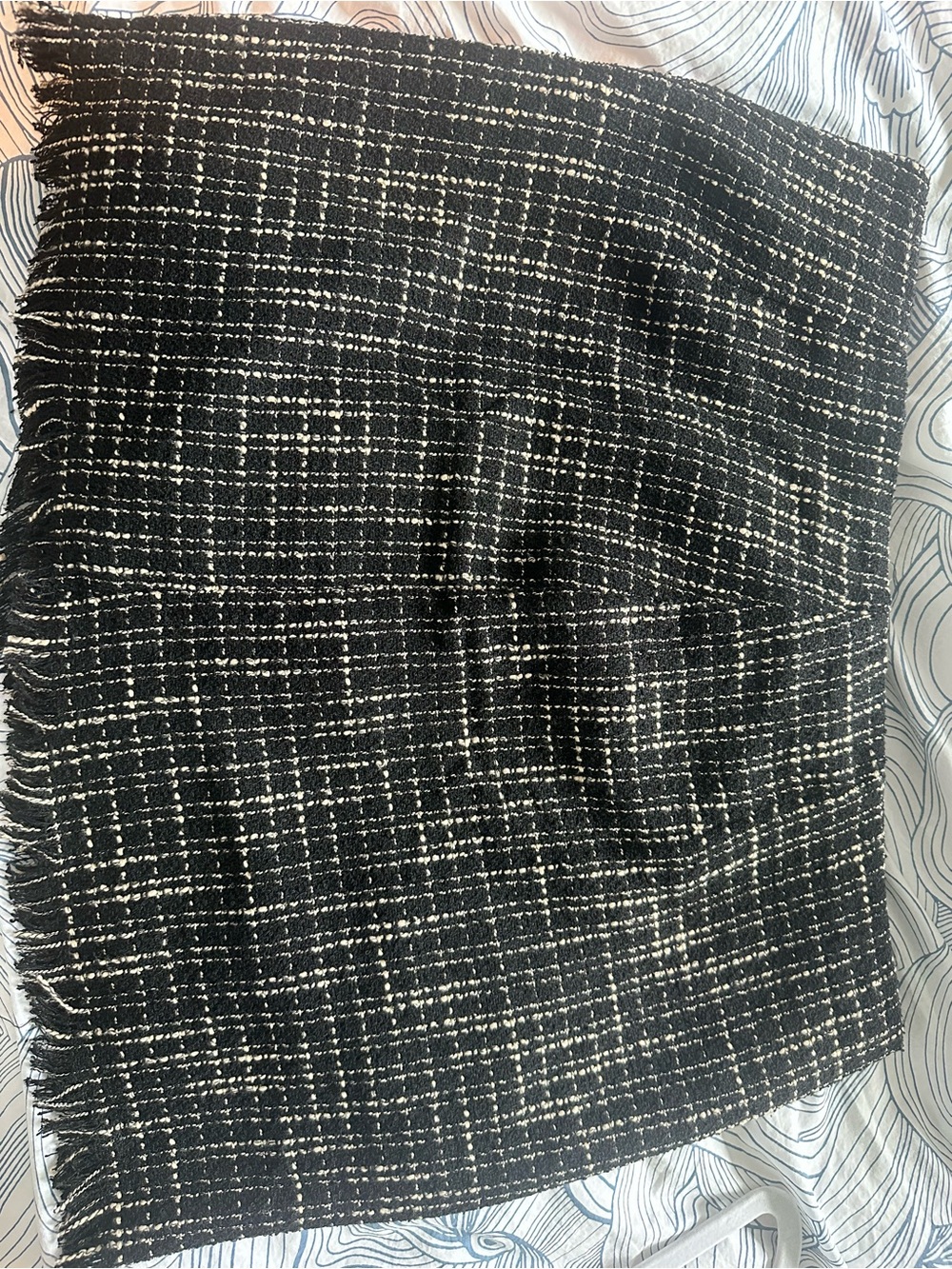 Christian Siriano Black & White Tweed Mini Skirt